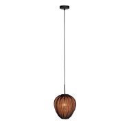 HaloSwap 4297ZW – Black Pendant Light with Translucent Linen Shade (Ø 25 cm)