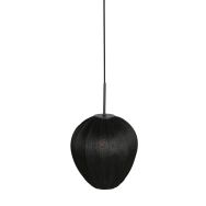 HaloSwap 4297ZW – Black Pendant Light with Translucent Linen Shade (Ø 25 cm)