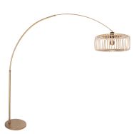 Booglamp Breeza-Beach 4310BR brons met bamboe kap Ø50 cm