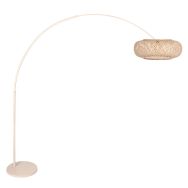 Booglamp Maze Natural 4319CR crème met bamboe kap Ø60 cm