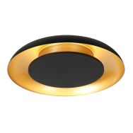 Golden Veil 4331ZW – zwarte plafondlamp met gouden gloed en dimbaar LED