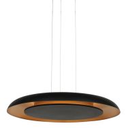 Golden Veil 4332ZW – elegante zwarte hanglamp met gouden binnenzijde