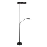 Soleil 2 4388ZW – Lampe sur pied noire avec bras de lecture flexible