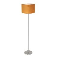 Floor lamp Noor 4431ST – Gold velvet shade with brushed steel