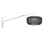 Wandleuchte Vela Lino 4447ST Stahl mit schwarzem Textilschirm Ø60 cm