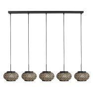 Nox Light 4528ZW – pendant lamp with 5 bamboo shades