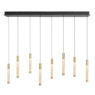 Hanglamp Alisio 4581ME 8-lichts luxe glas in messing