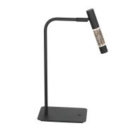 Tafellamp Alisio 4593ZW 1-lichts luxe glas in zwart met pushdimmer