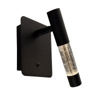 Wandlamp Alisio 4594ZW luxe glas in zwart met pushdimmer