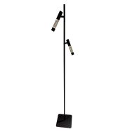 Vloerlamp Alisio 4597ZW 2-lichts luxe glas in zwart met push dimmer