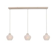 Travino 4599CR hanglamp – linnen & travertin, stijlvol boven tafel