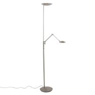 Vloerlamp Daphne 2 4602ST - stalen uplight met leesarm