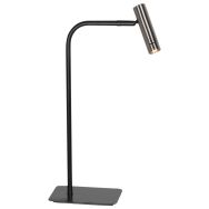 Tafellamp Lumo 4606ST - stijlvolle verstelbare leeslamp in staal met zwart