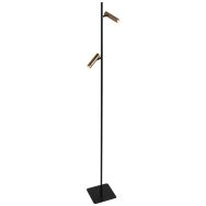 Vloerlamp Lumo 4608BR – moderne tweelichts leeslamp met bronzen accenten