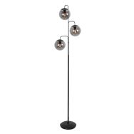 Bollique 4611ZW stijlvolle vloerlamp met 3 lichtpunten en smoke glas
