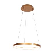 Goldene Hängeleuchte Ringlede 4612GO, mit Seilzug