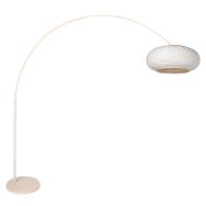 Booglamp Silva Alba 4677CR crème met linnen kap Ø60 cm