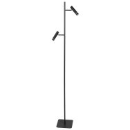Vloerlamp Volari 4711ZW zwarte 2-lichts leeslamp met dim to warm LED