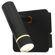 Wandlamp Volari 4712ZW zwart met dimbare LED en richtbare kop