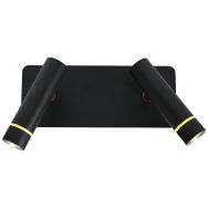 Wandlamp Volari 4713ZW zwart 2-lichts met warme LED