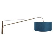 Wandlamp Elegant Classy 4752BR brons met blauw velours kap Ø50 cm