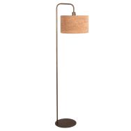 Vloerlamp Stang 4783BR, bronskleurige vloerlamp met kurk kap