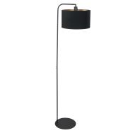 Vloerlamp Stang 4791ZW met zwart linnen kap
