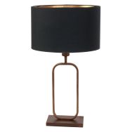 Tafellamp Stang 4814BR met zwarte linnen kap voor sfeerlicht