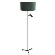 Vloerlamp Stang 4838ZW met leeslicht en groene velours kap