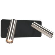 Wandlamp Lumo 4851ST - 2 lichts spot met stoere stalen accenten