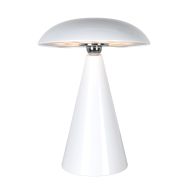 Tafellamp Mush 4856W - glanzend witte oplaadbare sfeermaker