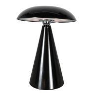 Tafellamp Mush 4856ZW - glanzende zwarte oplaadbare sfeerlamp