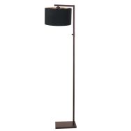 Cacao vloerlamp Stang 4875CA met schakelaar en zwarte linnen kap