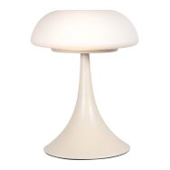 Crème tafellamp Ancilla 5557CR met mat wit glazen kap