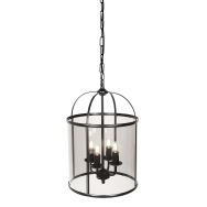 Hanglamp Pimpernel 5972ZW zwart met rookglas Ø25 cm