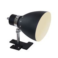 Knijpspot Spring 6827ZW zwart met E27 fitting en snoerschakelaar