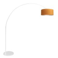Booglamp Sparkled Light 7173W wit met luxe goudkleurige velours kap