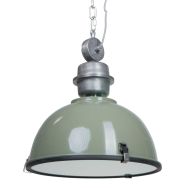 Hanglamp Bikkel 7586G stoere groene lamp met industrieel karakter