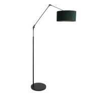 Vloerlamp Prestige Chic 8115ZW met groene velours kap