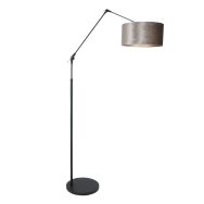 Vloerlamp Prestige Chic 8116ZW met grijs velours kap