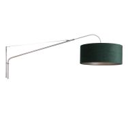 Wandlamp Elegant Classy 8130ST staal met groen velours kap Ø50 cm