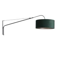 Wandlamp Elegant Classy 8133ZW zwart met groen velours kap Ø50 cm