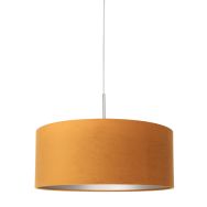 Hanglamp Sparkled Light 8150ST staal met charmante goud velours kap