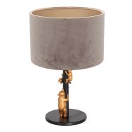 Tafellamp Animaux 8234ZW - stijlvol accent grijze velours kap