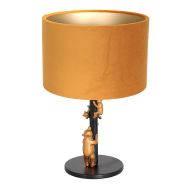 Tafellamp Animaux 8235ZW - warme luxe goudkleurige velours kap
