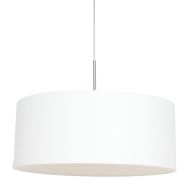 Hanglamp Sparkled Light 9889ST staal met grof wit linnen kap