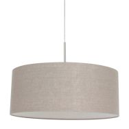 Hanglamp Sparkled Light 9890ST staal met grijs grof linnen kap
