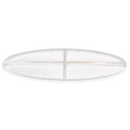 Ovale plafondplaat Mountline I15535S RAL9003 wit 120 x 40 x 3 cm met ophangbeugel