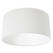 White Coarse Linen Lampshade K1068QS Ø 40cm with E27 support