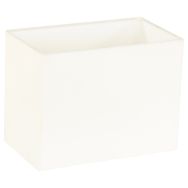 Rechteckiger Lampenschirm aus weißem Leinen K14722S 14*24*18 mit E27-Fassung.